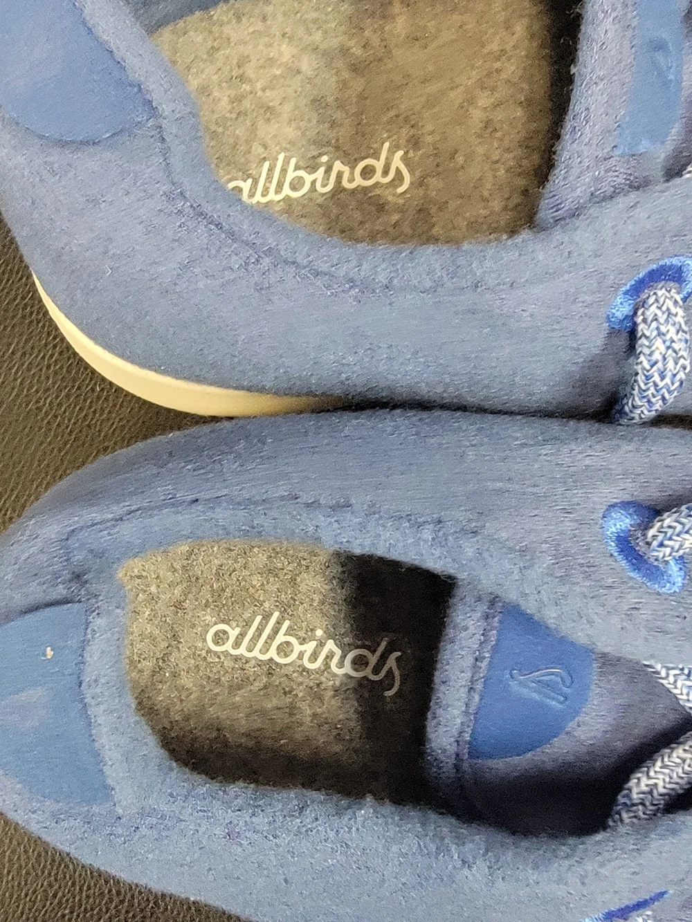 allbirds Men's Blue Knit Lace-Up Sneakers
